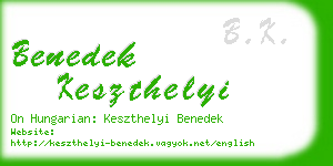 benedek keszthelyi business card